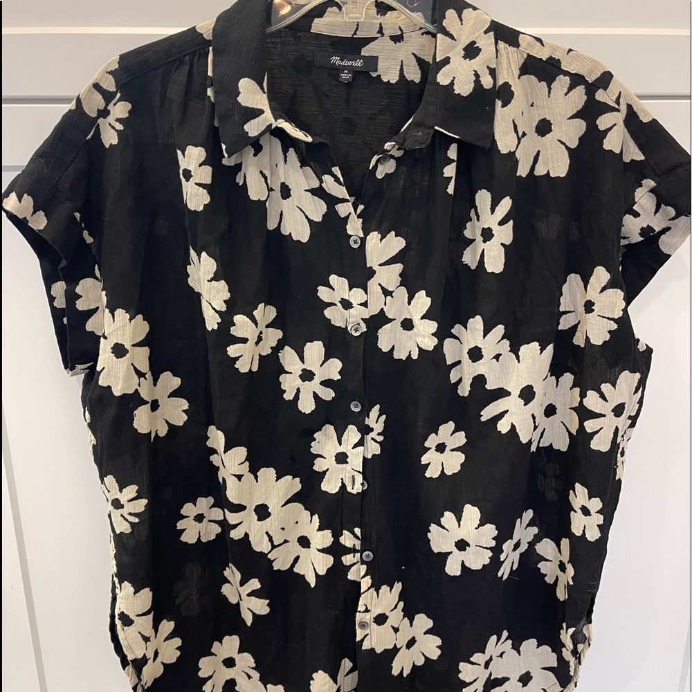Madewell flower shirt medium